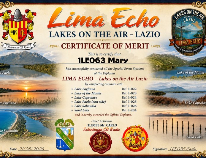 Lazio Lakes Award (Passed)